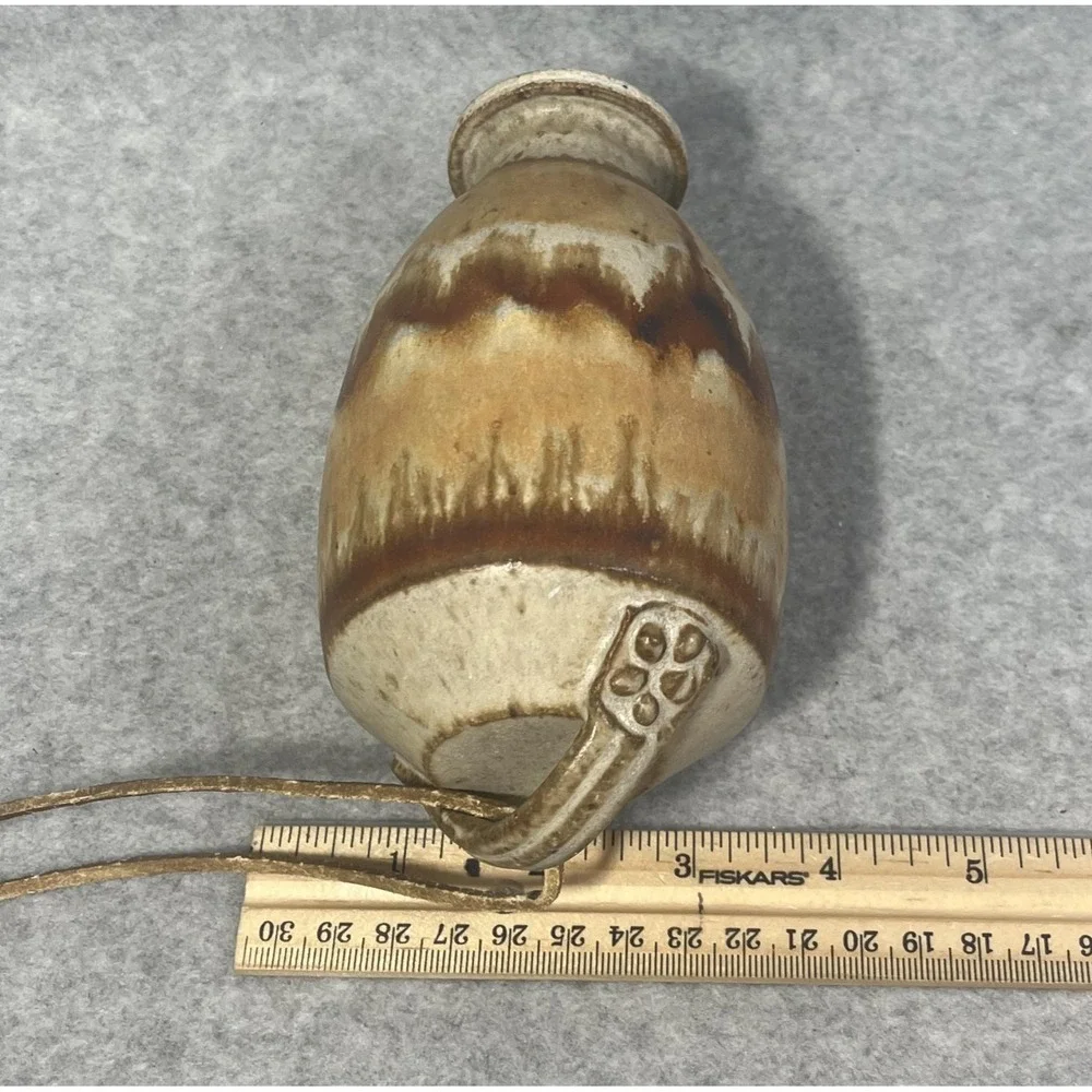 Hummingbird Feeder‎ Studio Pottery Ceramic Vase Drip Glaze Tie No Stopper READ